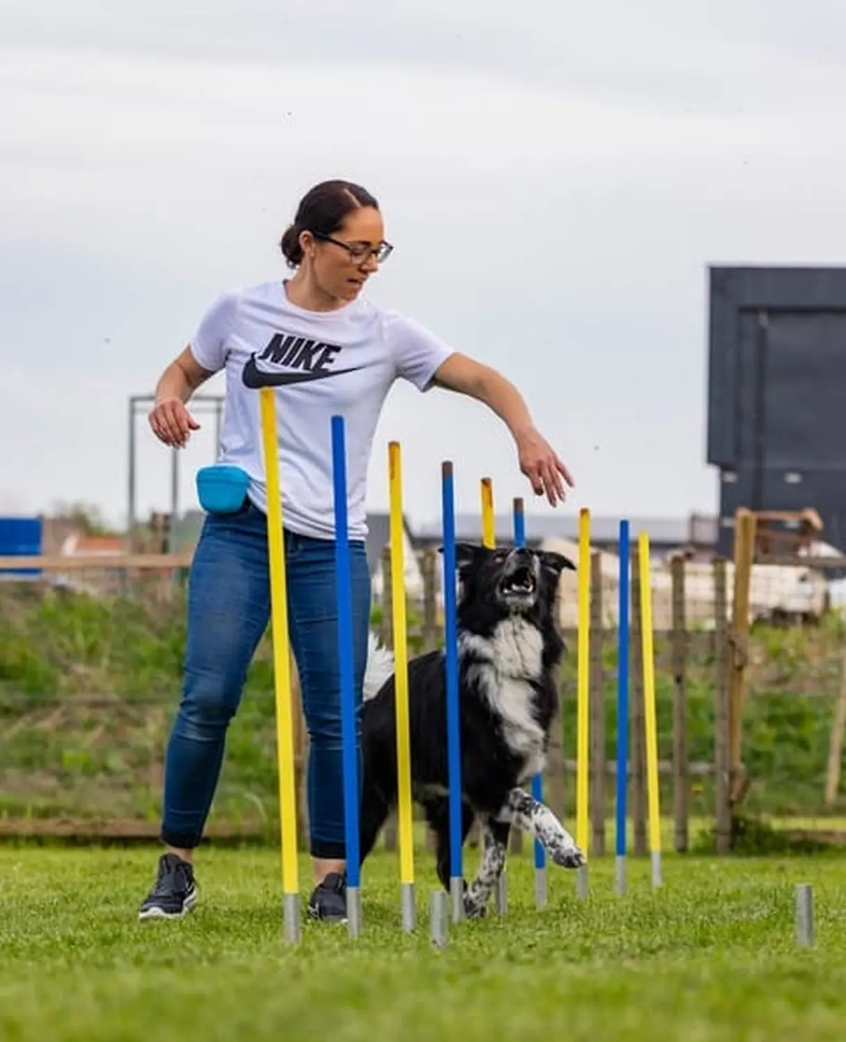 Frau mit Hund von Gemeinsam Stark